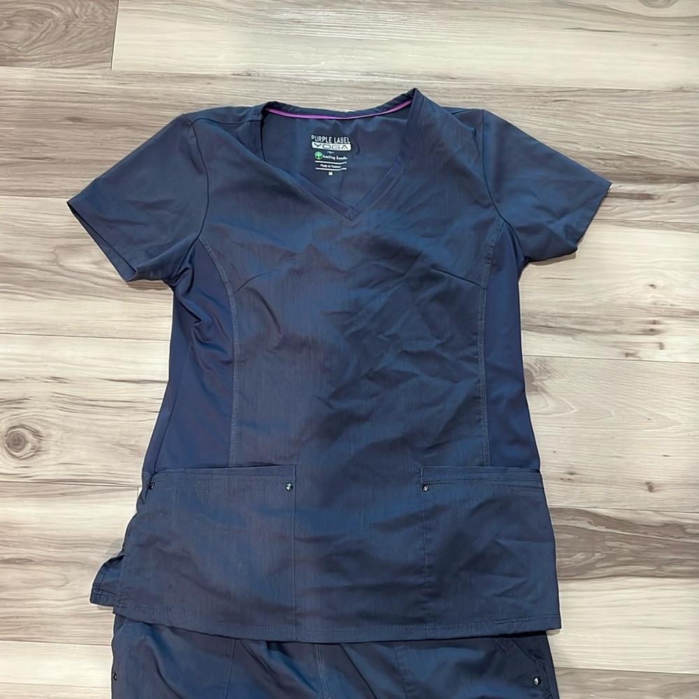 Charcoal gray scrubs - top and bottom